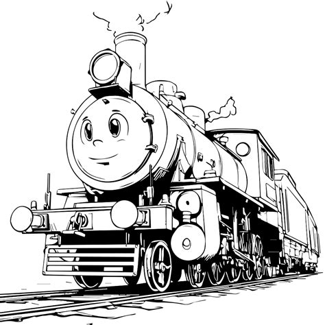 Steam Engine Train Coloring Page