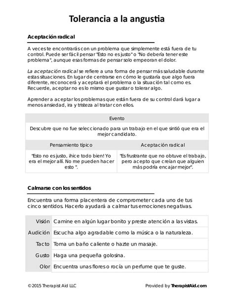 Spanish Therapist Aid - TherapistAidWorksheets.net