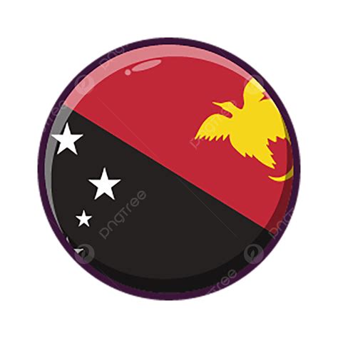 Countries Flags Clipart Vector, Round Country Flag Papua New Guinea ...