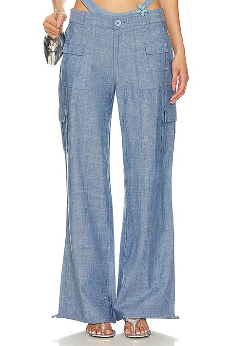Leslie Amon Cargo Jeans in Denim | REVOLVE