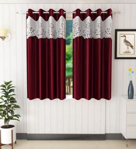 Tanishka Fabs 152 cm (5 ft) Window Polyester Semi Transparent Curtain ...