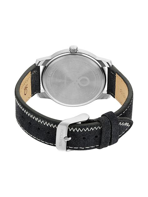 United Colors Of Benetton Leather Blue Round Dial Quartz Analog Men Wa ...