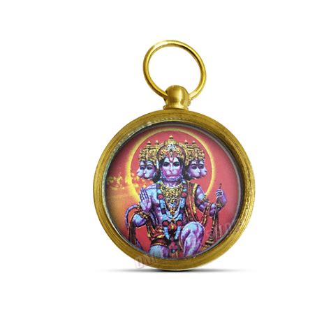 Panchmukhi Hanuman Yantra Pendant in Brass - Divine Protection Power