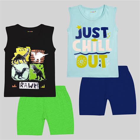 KUCHIPOO BOYS SLEEVELESS T-SHIRTS AND SHORTS SET – Kuchipoo
