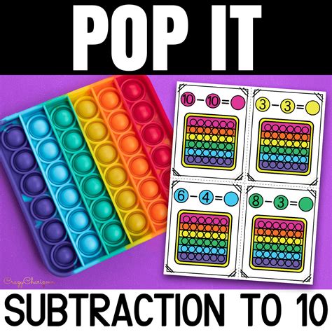 Pop It Activities Subtraction to 10