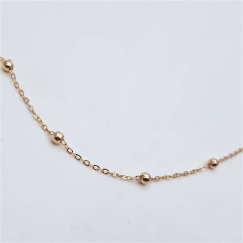 Gold Tone Satellite Chain Beaded Chain for Necklaces - Etsy India