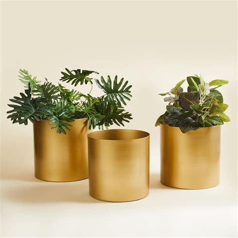 Buy Valencia Set of 3 Metal Planters from Home Centre at just INR 2399.0