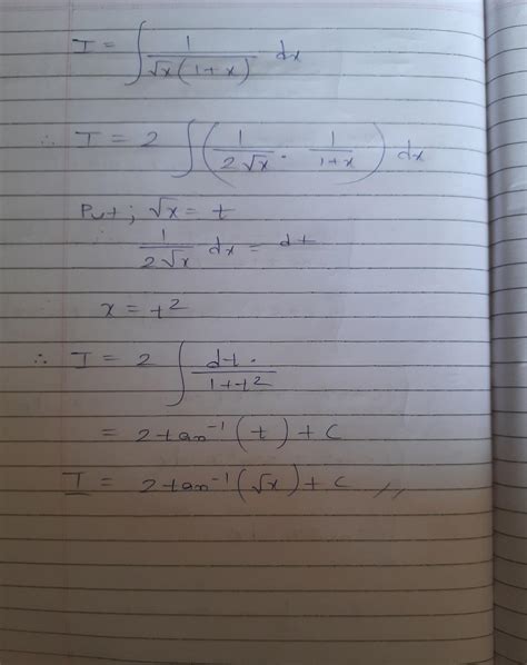 Evaluate integral dx/ root x 1 root x - Brainly.in