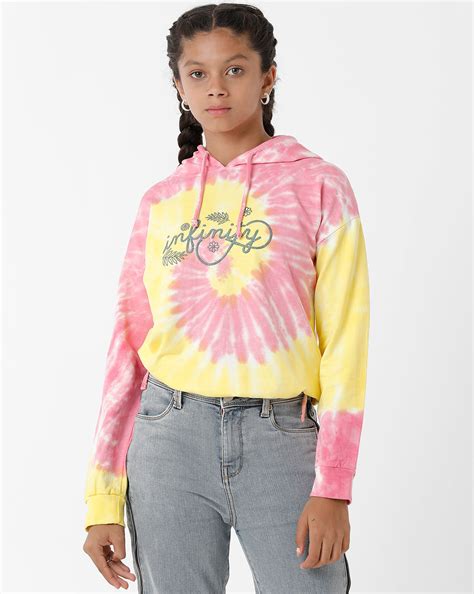 Tie & Dye Print Pink Sweatshirt