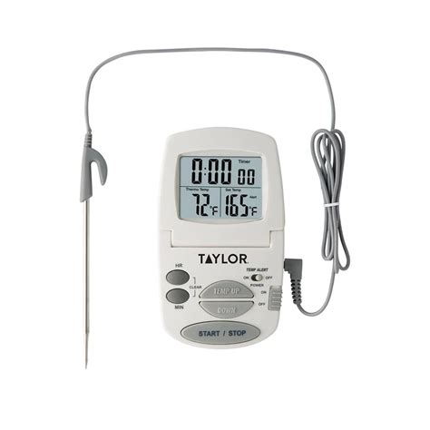 Taylor Thermometer with Timer Instant Read Wired Probe Digital ...