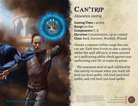 Can'trip - Spell #1 from the Wizards of the Arcane Pun - Abjuration ...
