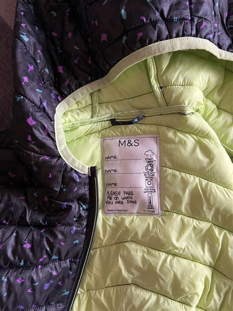 My daughters coat has space for 3 names on the label for when you hand ...