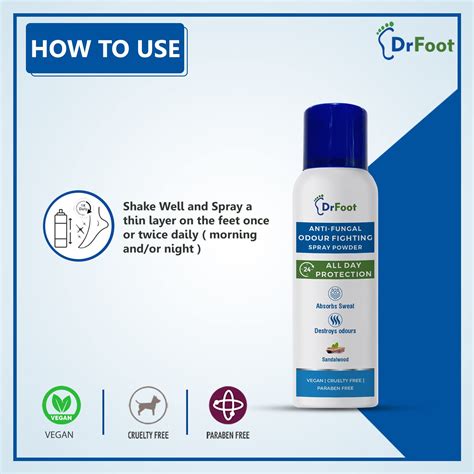 Dr Foot Anti-Fungal Odour Fighting Spray Powder with Neem Powder – Drfootin