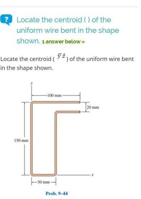Centroid of the bent wire shown in figure is - Brainly.in