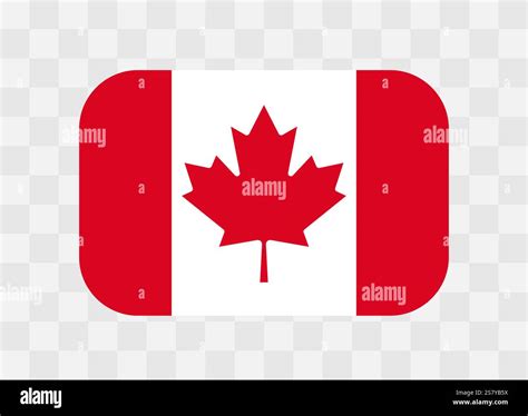 Canada flag - rounded rectangle colorful flag representing a country ...
