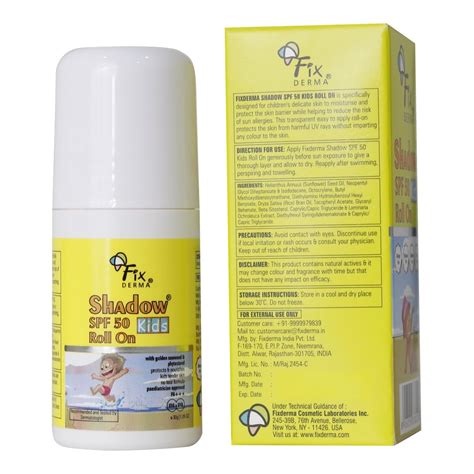 Fixderma Shadow SPF 50 Kids Roll On, Sunscreen for Kids | Kids ...