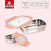 Buy Attro Click Eat Junior Rectangular Stainless Steel Lunch Box with 1 ...