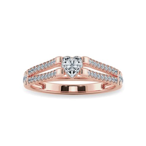 Jewelove™ Rings Women's Band only / VS I 0.30cts. Heart Cut Solitaire ...