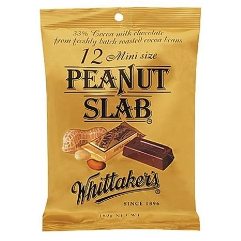 Buy Whittakers Peanut Slab Mini Chocolate Slabs 180g Online at Lowest ...