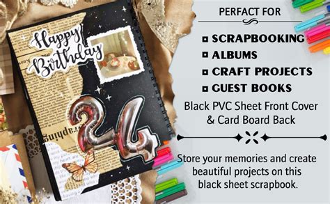 IMPRINT Spiral Bound Black Scrapbook A5 (Approximate) Size, Vertical ...