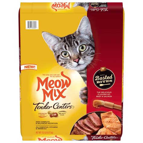 Meow Mix Tender Centers Dry Cat Food with Basted Bites, Beef & Salmon ...