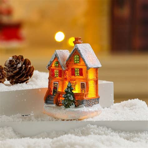 Christmas Village Christmas Village Houses DiY Light up Resin Winter ...