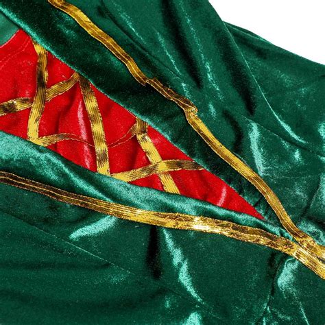 Adult Christmas Costume Green Xmas Elf Santa Claus... - Grandado