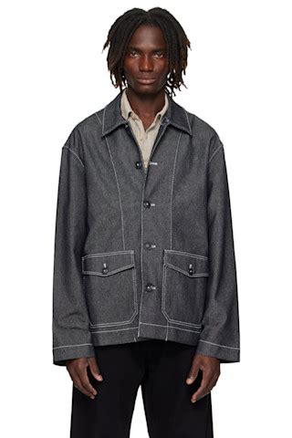 Black Twill Denim Jacket by COMMAS on Sale