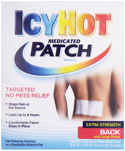 Icy Hot Original Medicated Pain Relief Patch, Large, 5 count