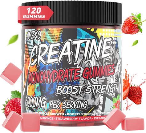 Amazon.com: (180 Count) Creatine Monohydrate Gummies for Men & Women - Sugar Free, Creatine Pre ...