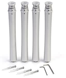 Displays2go Office Sign Standoffs, Edge Grip, 8-InchL x 1-InchW, Round ...