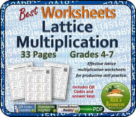 Lattice Multiplication Worksheets