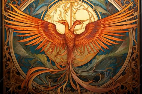 Premium AI Image | Gilded phoenixes symbols of rebirth and resurrection ...