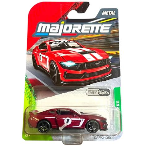 Majorette Ford Mustang Dark Horse Racing 1:64 Die-Cast Car | Metal Bod ...