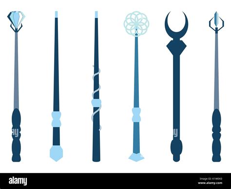 Magic wands. Magic and magical objects. Wizard tool. Vector illustration Stock Vector Image ...
