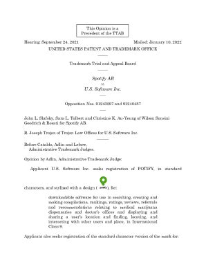 Fillable Online Designation of TTAB Decisions as Precedential - USPTO ...