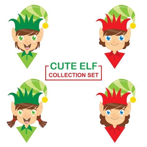 Niedliche Elf Collection Set | Premium Vektor