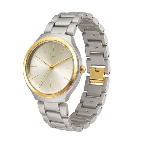 Buy Online Fastrack Vyb Slayer Quartz Analog Grey Dial Metal Strap ...