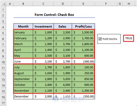 Image result for Excel Form with Checkboxes Numeric Value