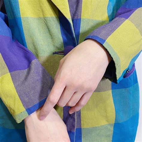 80s linen purple plaid jacket | LEMON