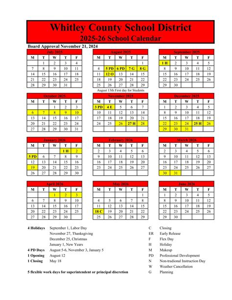 Whitley County School District ky Calendar 25-26 Revised [PDF] - EduCounty