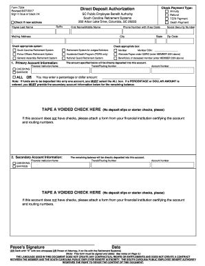 Direct Deposit Authorization Form 7204 - Fill Online, Printable ...