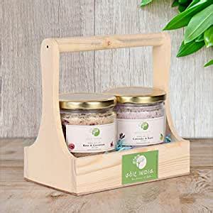 SOIEINDIA Bath Salt Gift Set of 2 Herbal Bath Salt Rose & Geranium and ...