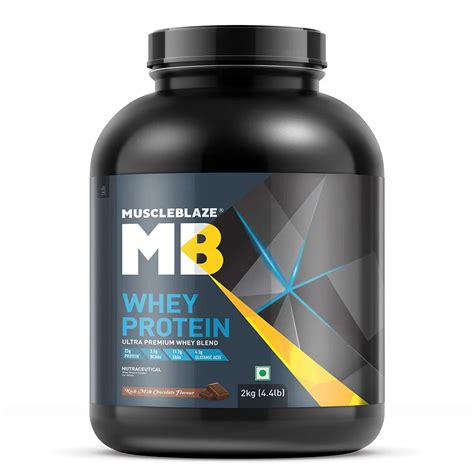 MuscleBlaze 100% Whey Protein Supplement Powder with Digestive Enzyme ...