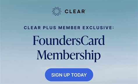 Complimentary One Year Founders Card Standard Membership For CLEAR Plus ...