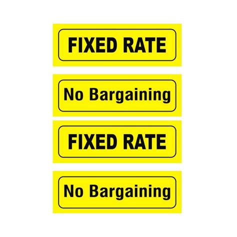 Mi Creation - Fixed Rate No Bargaining Sign Board Office Signage ...