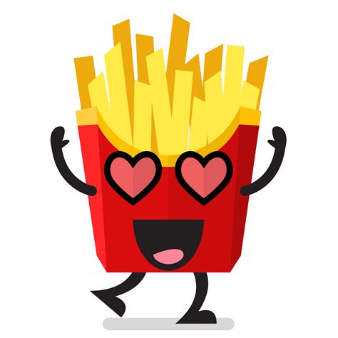 In love French fries character emoji 23608659 PNG