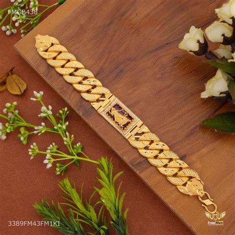 meldi-maa-ad-box-with-pokel-gold-plated-bracelet-for-men - FMGB438 ...