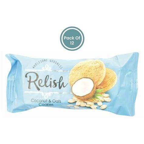 Buy Nabil Relish Cashew Almond And Oat Cookies 42g x Pack of 12 Online ...