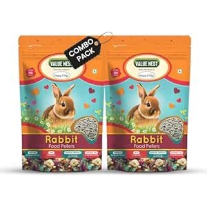 Happy Wings Value Nest Rabbit Food Pellets - (500gm x 2) Pack | High ...